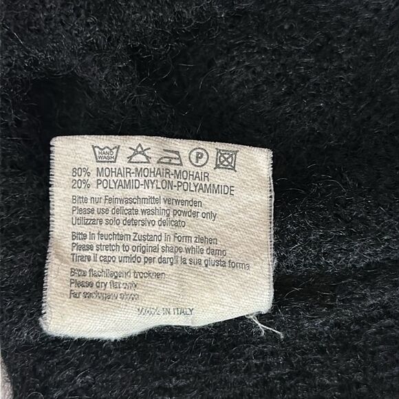 Vtg Wild and Lethal Trash Kiss the Future Black Sweater Turtle Neck Mohair M - Picture 15 of 16